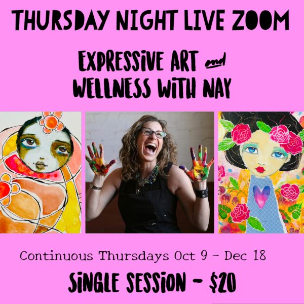 THURSDAY NIGHT LIVE ZOOM ART - SINGLE CLASS