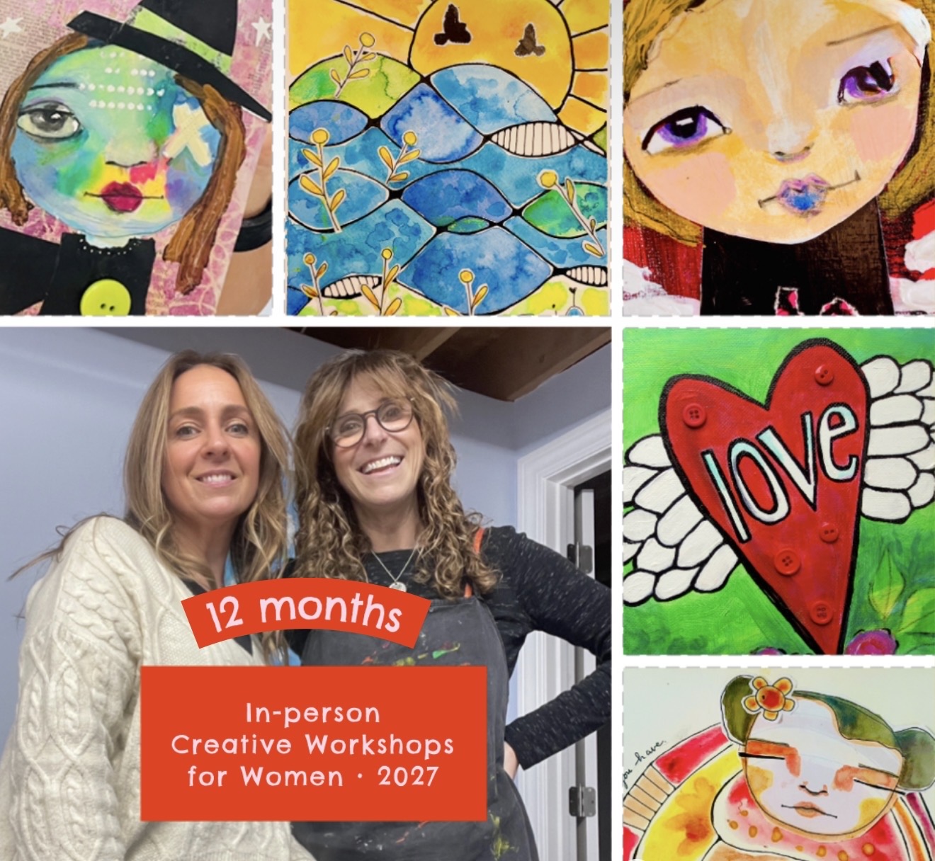 12 MONTHS of WOMEN'S CREATIVITY WORKSHOPS 2027 (12 CLASSES)